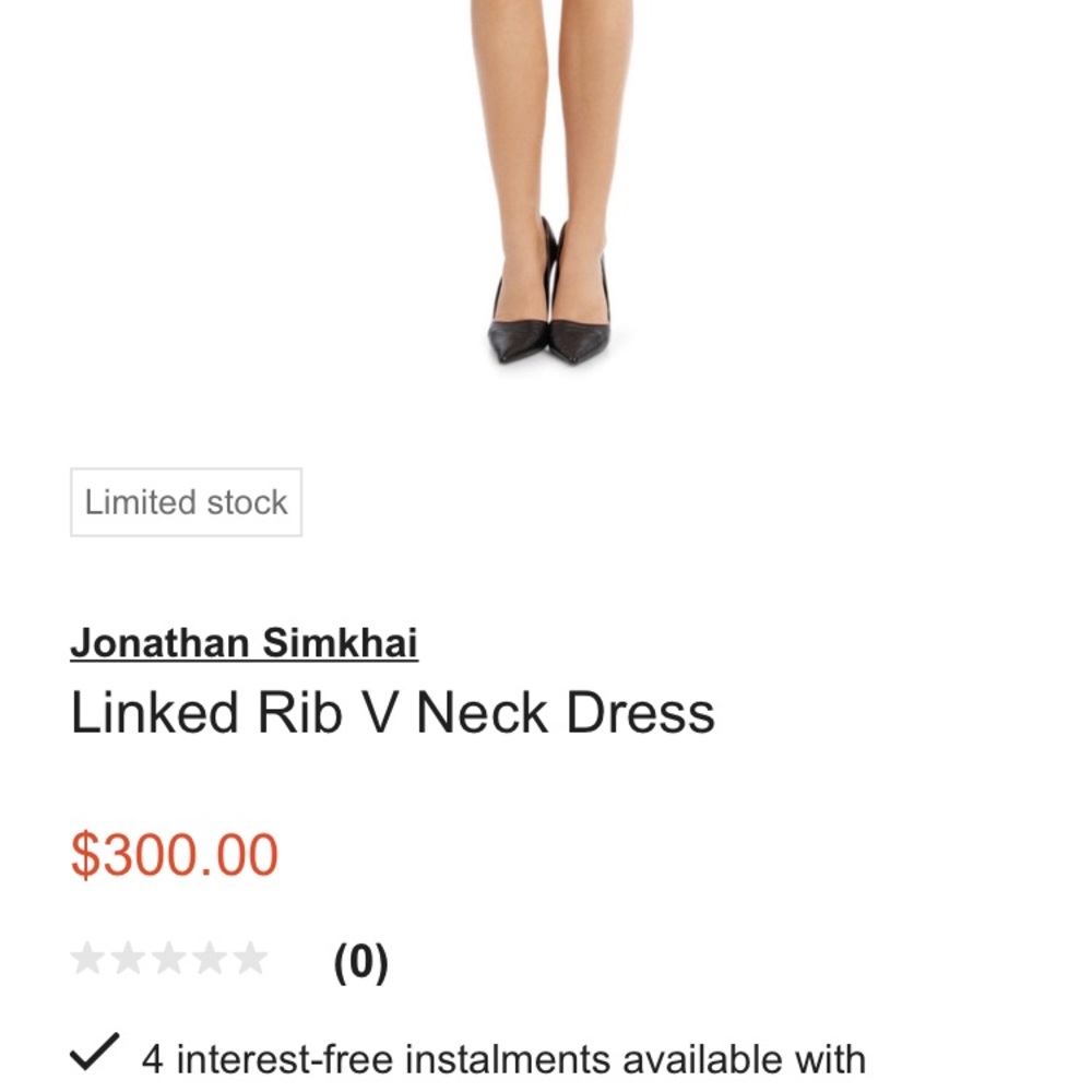 Authentic Jonathan Simkhai Linked Rib V Neck Dress - image 7